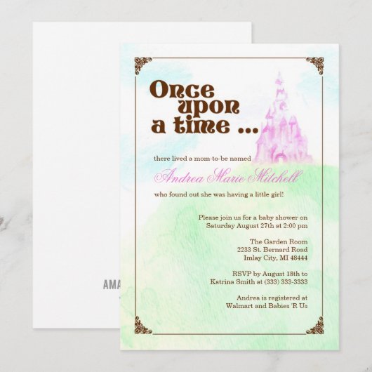 Eenmaal op een uitnodiging voor een tijdstip - Roz (Voorkant / Achterkant)