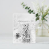 Eenmaal op een winters Briefkaart (Staand voorkant)