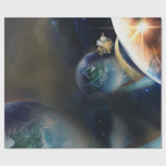 Eenmaal op tijd cadeaupapier (Vlak)