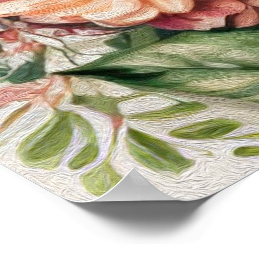 Eenmaal op tijd | Floral Book Wedding Poster (Hoek)