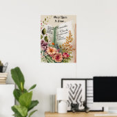 Eenmaal op tijd | Floral Book Wedding Poster (Thuiskantoor)