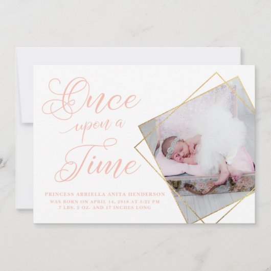 Eenmaal op tijd kondigt prinses Birth aan Aankondiging (Voorkant)