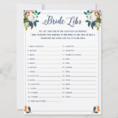 Eenmaal op tijd liefdesverhaal Bridal Libs Game Kaart (Achterkant)