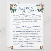 Eenmaal op tijd liefdesverhaal Bridal Libs Game Kaart (Voorkant)