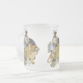 Eenmaal op tijd matglas koffiemok (Voorkant links)