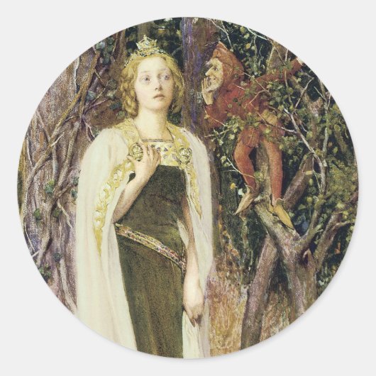 Eenmaal op tijd ronde sticker (Voorkant)