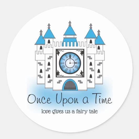 Eenmaal op tijd ronde sticker (Voorkant)