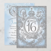 Eenmaal op Tijd Zilver Blauw vast Kaart (Voorkant / Achterkant)