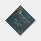 Eenmaal op Time Fairy Tale Emerald Gold Wedding Servet (Hoek)