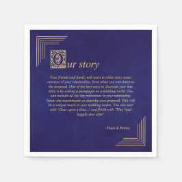 Eenmaal op Time Fairy Tale Paars Gold Wedding Servet