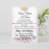 Eenmaal op Time Prinses Invitation Kaart (Staand voorkant)