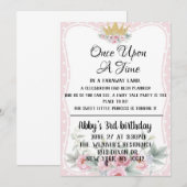 Eenmaal op Time Prinses Invitation Kaart (Voorkant / Achterkant)