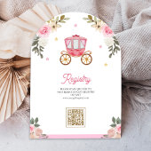 Eenmaal op Time Roze sproeier Castle Baby shower Kaart