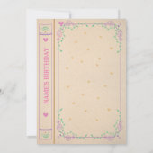 Eenmaal op Time Story Tale Book Birthday Foto Kaart (Achterkant)