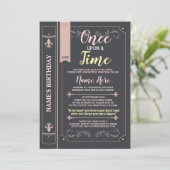 Eenmaal op Time Story Tale Book Birthday Princess Kaart (Staand voorkant)