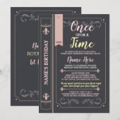 Eenmaal op Time Story Tale Book Birthday Princess Kaart (Voorkant / Achterkant)