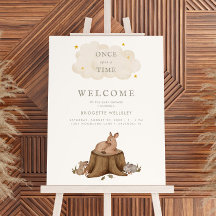 Eenmaal op Time Woodland Babies Welcome Sign