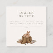 Eenmaal op Time Woodland Diaper Raffle Informatiekaartje (Voorkant)