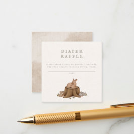 Eenmaal op Time Woodland Diaper Raffle Informatiekaartje