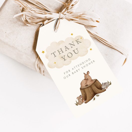 Eenmaal op Time Woodland Storybook Favor Cadeaulabel