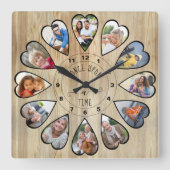 Eenmaal per keer 12 hartgestormde foto's Pijn Vierkante Klok (Voorkant)