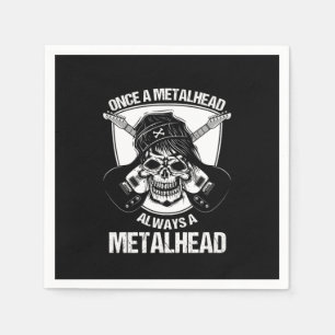 Eenmaal per Metalhead Altijd Metalhead Guitar Skul Servet