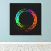 Eenmaal rond Fractal Art Wrapped Canvas Afdruk (Insitu (Houten vloer))
