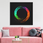 Eenmaal rond Fractal Art Wrapped Canvas Afdruk (Insitu (Woonkamer))