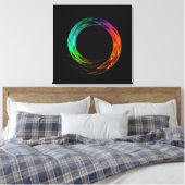 Eenmaal rond Fractal Art Wrapped Canvas Afdruk (Insitu (Slaapkamer))
