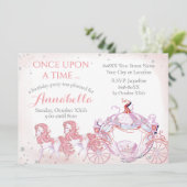 Eenmaal roze Assepoester Fairy Tale Kaart (Staand voorkant)