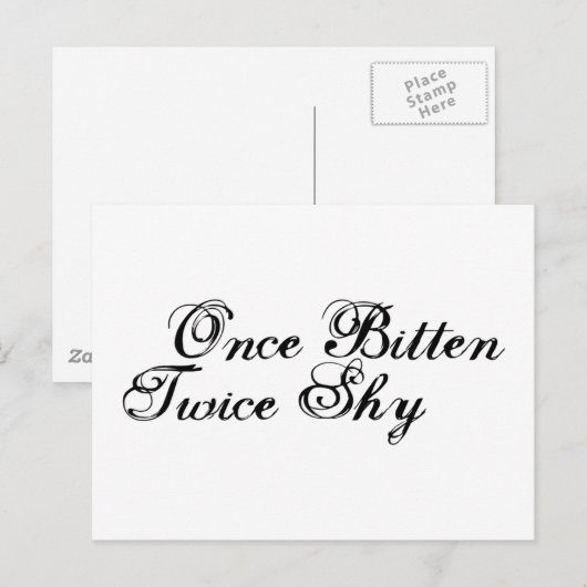 Eenmaal tweemaal bitten briefkaart (Voorkant / Achterkant)