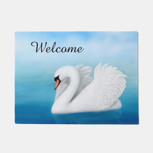 Eenmaandaarsmuut Swan Doormat Deurmat (Voorkant)