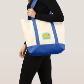 EENMALIG BLAUWE VERWERKTE BAG TOTE BAG (Voorkant (product))