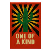 Eenmalig Cactus in een heldere zon Perfect Poster (Voorkant)