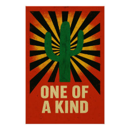 Eenmalig Cactus in een heldere zon Perfect Poster