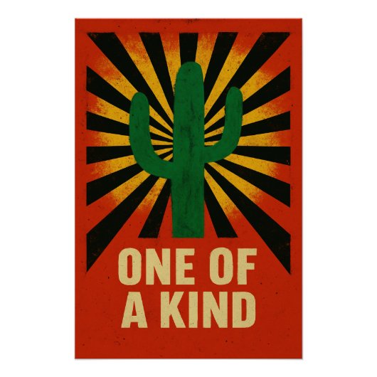 Eenmalig Cactus in een heldere zon Perfect Poster (Voorkant)