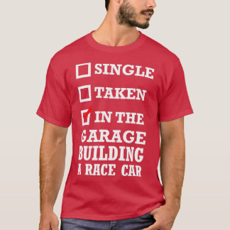 Eénmalig gebruik in de garage die een raderauto bo t-shirt