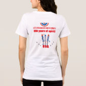 Eenmalig US 250ste Verjaardag Juich Wit Tri-Blend Shirt (Achterkant)