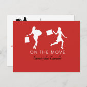 Eenmalige aankondiging van het leven in de rode st briefkaart (Voorkant / Achterkant)