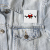 Eenmalige bewustzijnsdag vierkante button 5,1 cm (In situ)