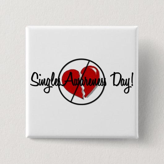 Eenmalige bewustzijnsdag vierkante button 5,1 cm (Voorkant)