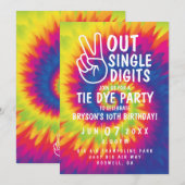 Eénmalige centimeter dikke dye 10th Birthday Kaart (Voorkant / Achterkant)