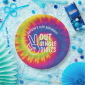 Eénmalige centimeter dikke dye 10th Birthday Papieren Bordje (Feest)