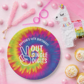 Eénmalige centimeter dikke dye 10th Birthday Papieren Bordje (Feest)