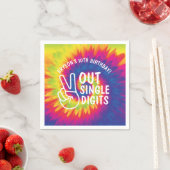 Eénmalige centimeter dikke dye 10th Birthday Servet (Insitu)