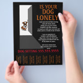 Eenmalige Dog Sitting.Sitter.Service.Business Flyer (Hand)