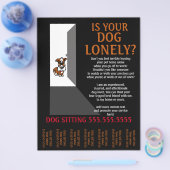 Eenmalige Dog Sitting.Sitter.Service.Business Flyer (Enkel)