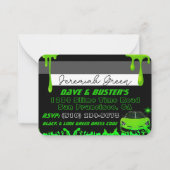 Eenmalige groene VIP-poortkaart Notitiekaartje (Achterkant)