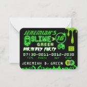 Eenmalige groene VIP-poortkaart Notitiekaartje (Voorkant)