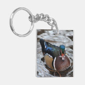 Eenmalige houtslul sleutelhanger (Voorkant Links)